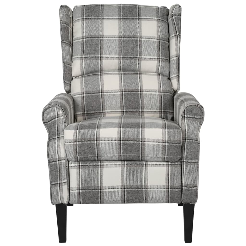 vidaXL Fauteuil stof witgrijs afbeelding