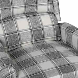 Polohovací křeslo bílé a šedé textil - obrázek 5