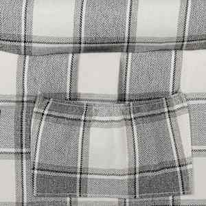 Polohovací křeslo bílé a šedé textil - obrázek 6