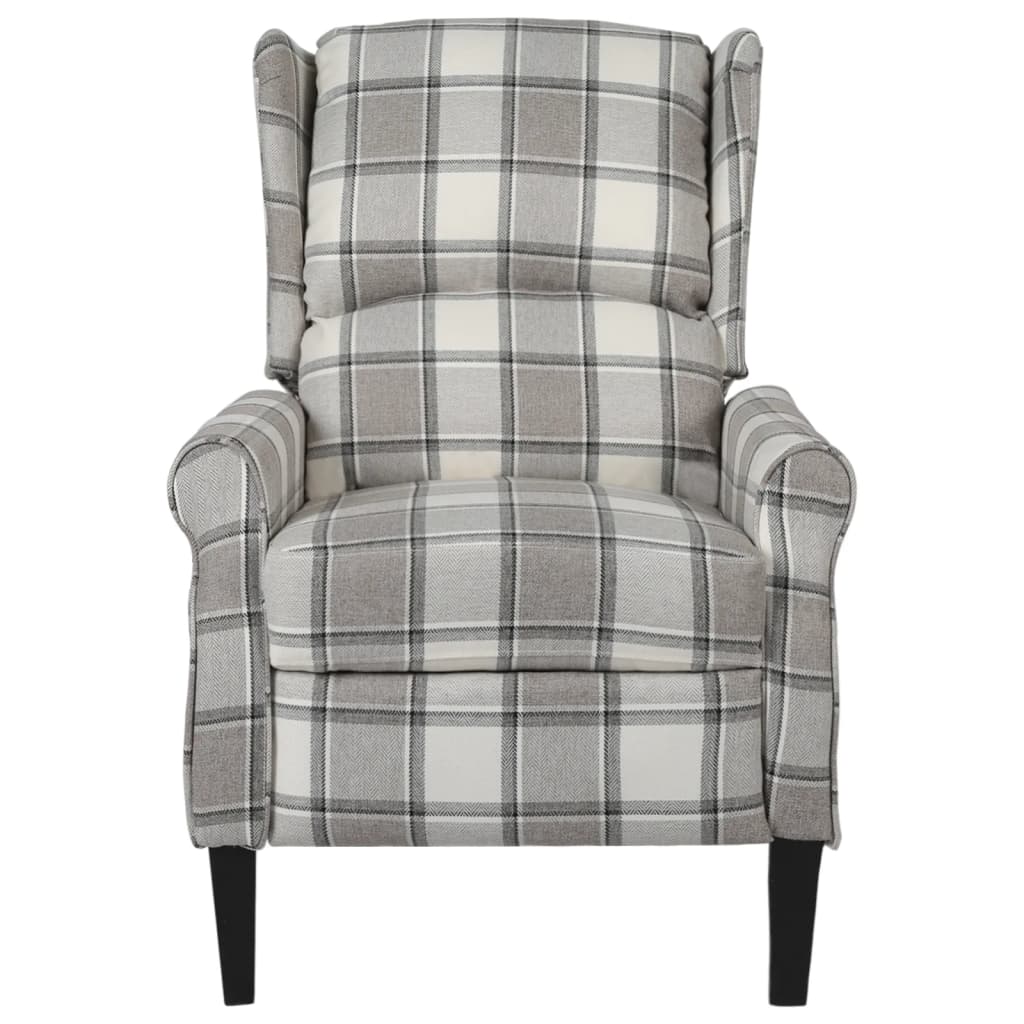 vidaXL Fauteuil inclinable Gris Tissu