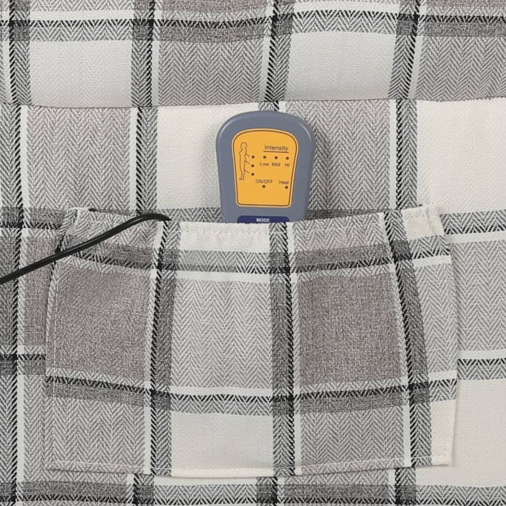 Poltrona Massaggiante Reclinabile Grigia In Tessuto VidaXL 15 width=274