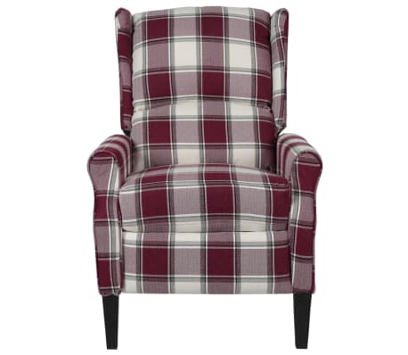 vidaXL Atlo&scaron;iamas masažinis krėslas, raudonos spalvos, audinys