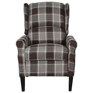 vidaXL Fauteuil de massage inclinable Marron Tissu