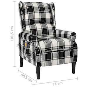 Masážní polohovací křeslo vícebarevné textil - obrázek 7