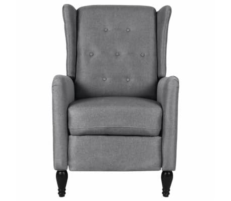 vidaXL Fauteuil inclinable Gris clair Tissu