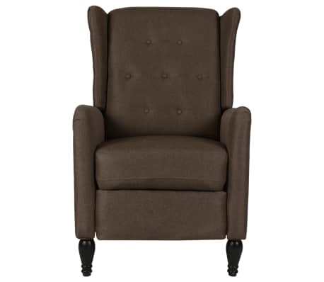 vidaXL Fauteuil inclinable Marron foncé Tissu