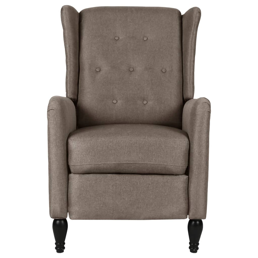 vidaXL Fauteuil inclinable Taupe Tissu