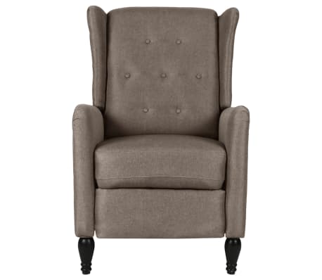 vidaXL Fauteuil inclinable Taupe Tissu