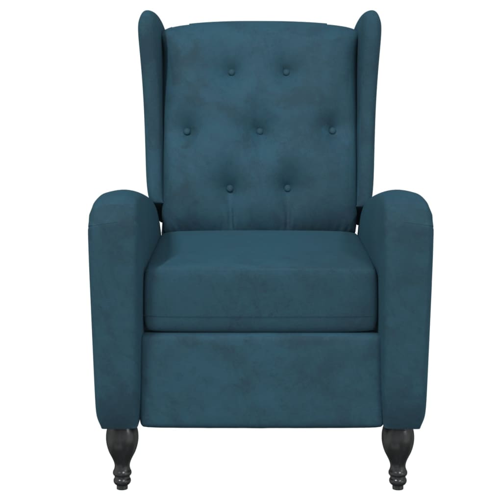 

vidaXL Leunstoel fluweel blauw