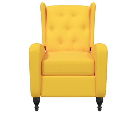 vidaXL sárga bársony dönthető fotel