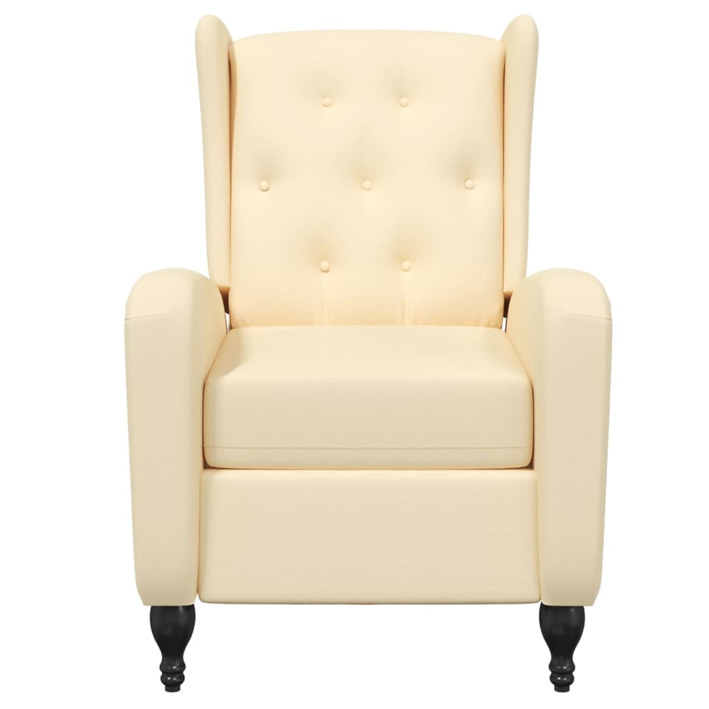 vidaXL krémszínű bársony dönthető szék