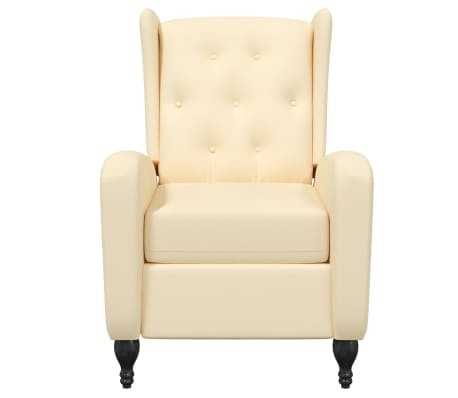vidaXL krémszínű bársony dönthető szék
