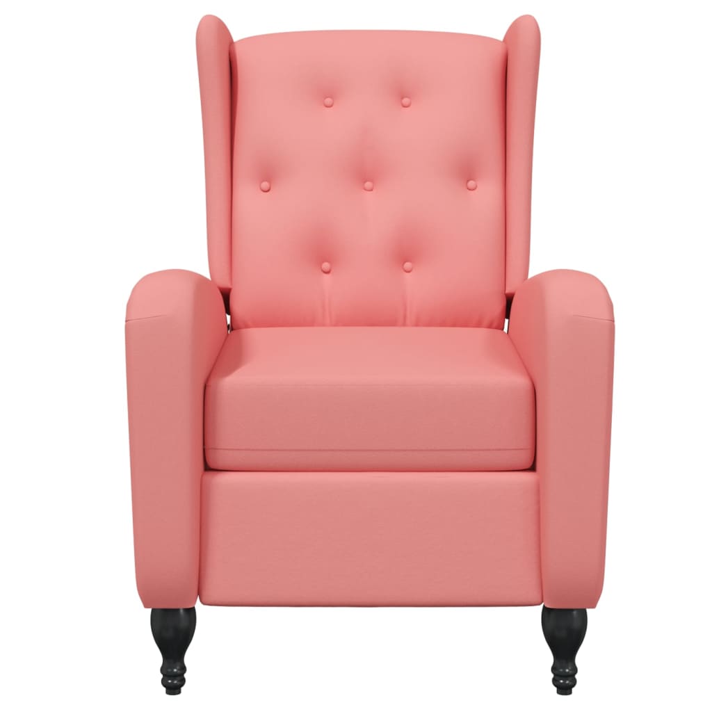 vidaXL Atlošiamas masažinis krėslas, rožinės spalvos, aksomas