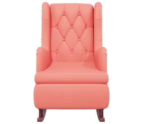 vidaXL Fotel bujany z kauczukowymi nóżkami, kolor różowy, aksamit