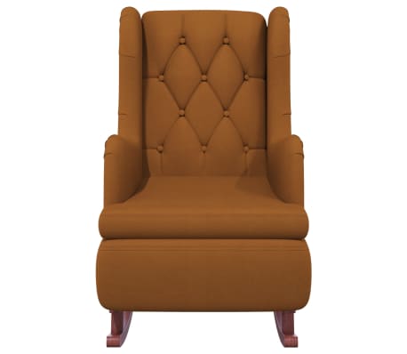vidaXL Fotel bujany z kauczukowymi nóżkami, kolor brązowy, aksamit