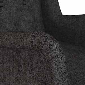 Houpací křeslo s nohami z kaučukovníkového dřeva černé textil - obrázek 6