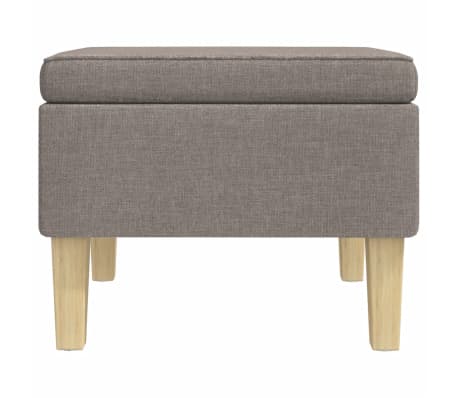 vidaXL Hocker mit Holzbeinen Taupe Stoff