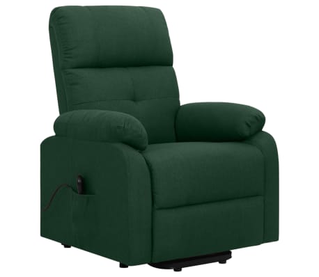 vidaXL sötétzöld szövet felállást segítő fotel