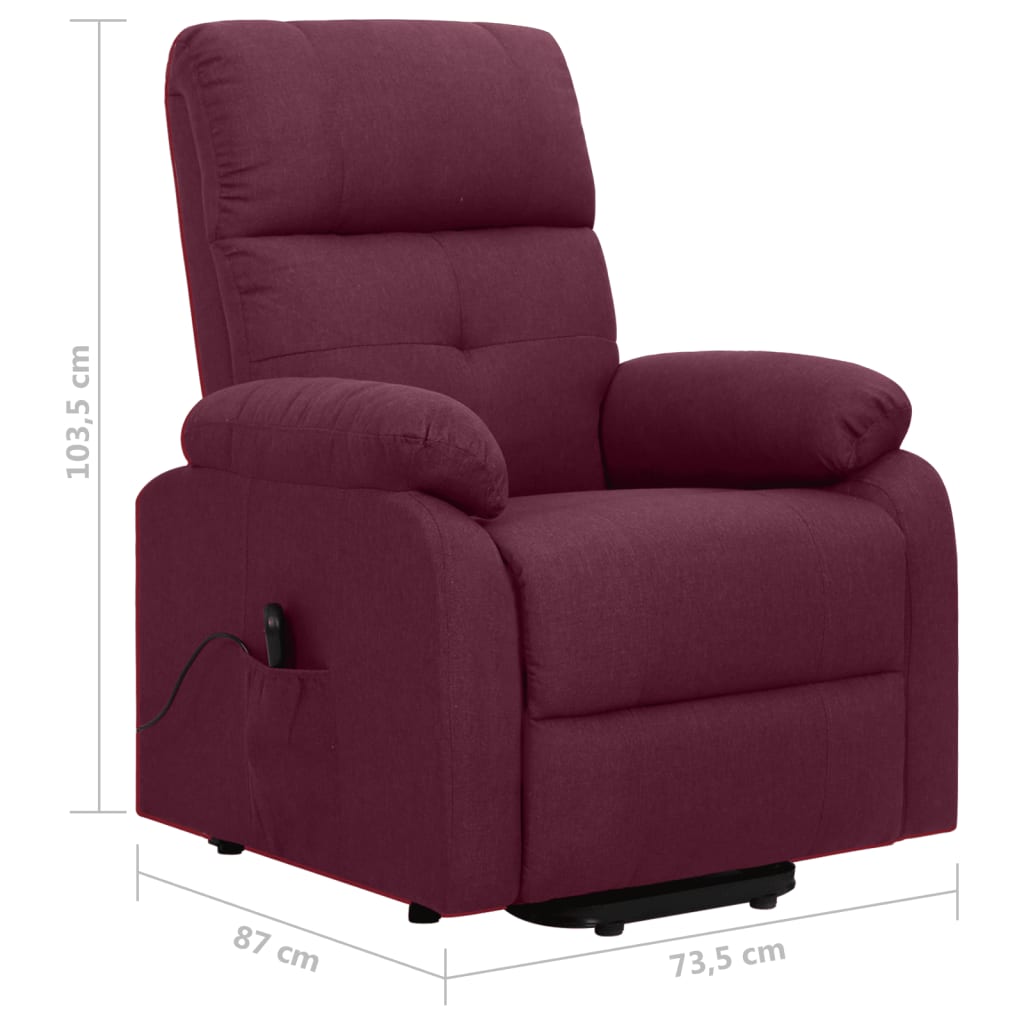 Atsistojantis atlošiamas krėslas, violetinės spalvos, audinys | Stepinfit