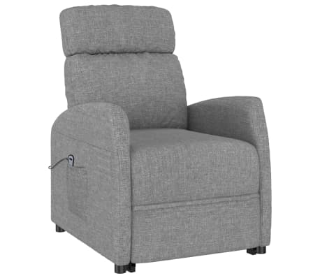 vidaXL Fauteuil Gris clair Tissu