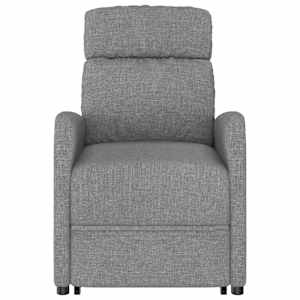 Zvedací křeslo světle šedé textil - obrázek 4