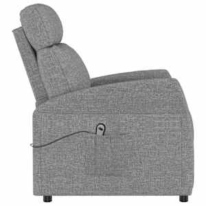 Zvedací křeslo světle šedé textil - obrázek 5