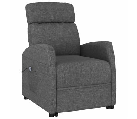 vidaXL Sta-op-stoel stof donkergrijs