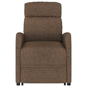 Zvedací křeslo hnědé textil - obrázek 4