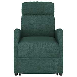 Zvedací křeslo tmavě zelené textil - obrázek 4