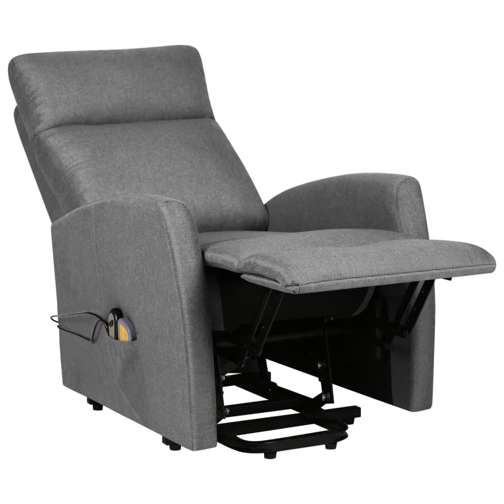 Atsistojantis atlošiamas masažinis krėslas, pilkas, audinys | Stepinfit