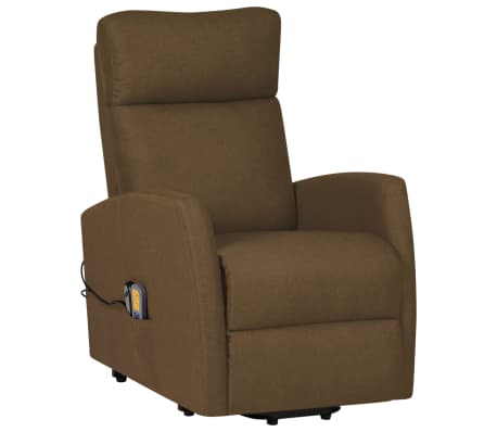 vidaXL Fauteuil de massage Marron Tissu