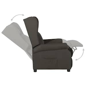 Polohovací křeslo taupe textil - obrázek 4