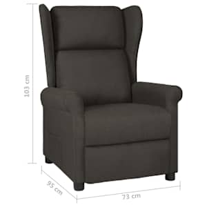Polohovací křeslo taupe textil - obrázek 9