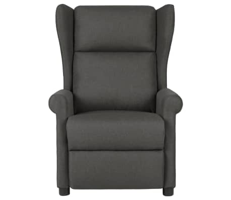 vidaXL Sillón de masaje de tela gris oscuro