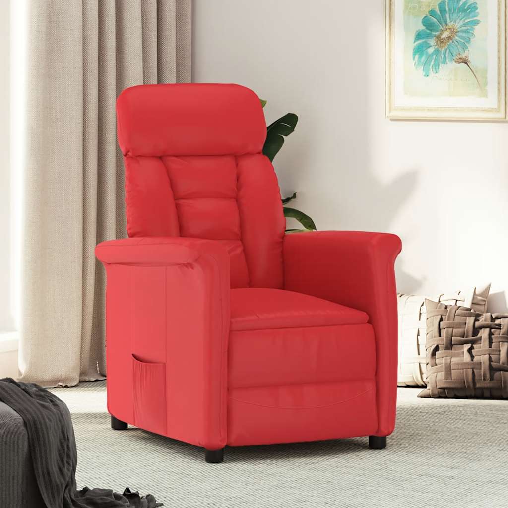 Fauteuil inclinable Rouge Similicuir