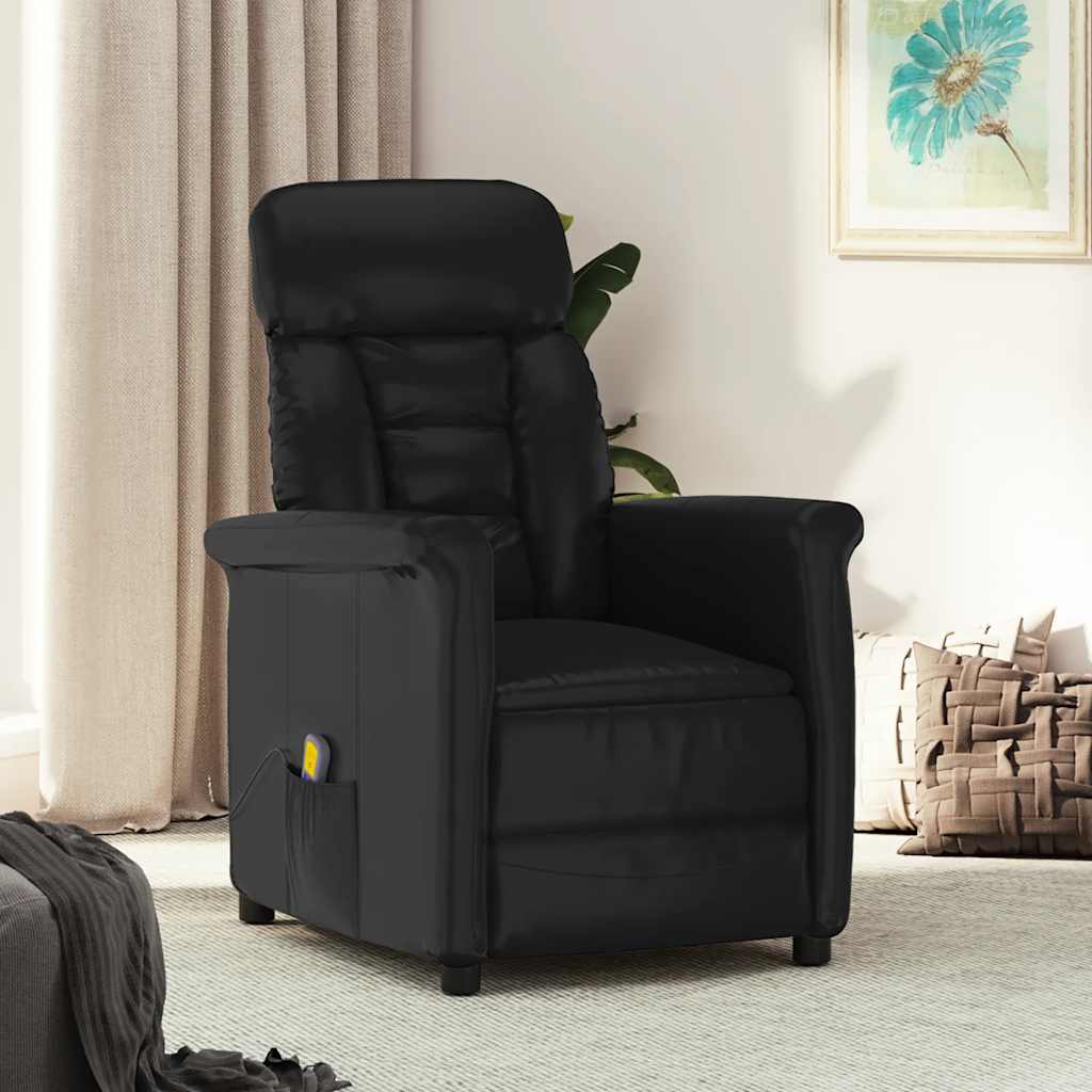 Fauteuil de massage Noir Similicuir