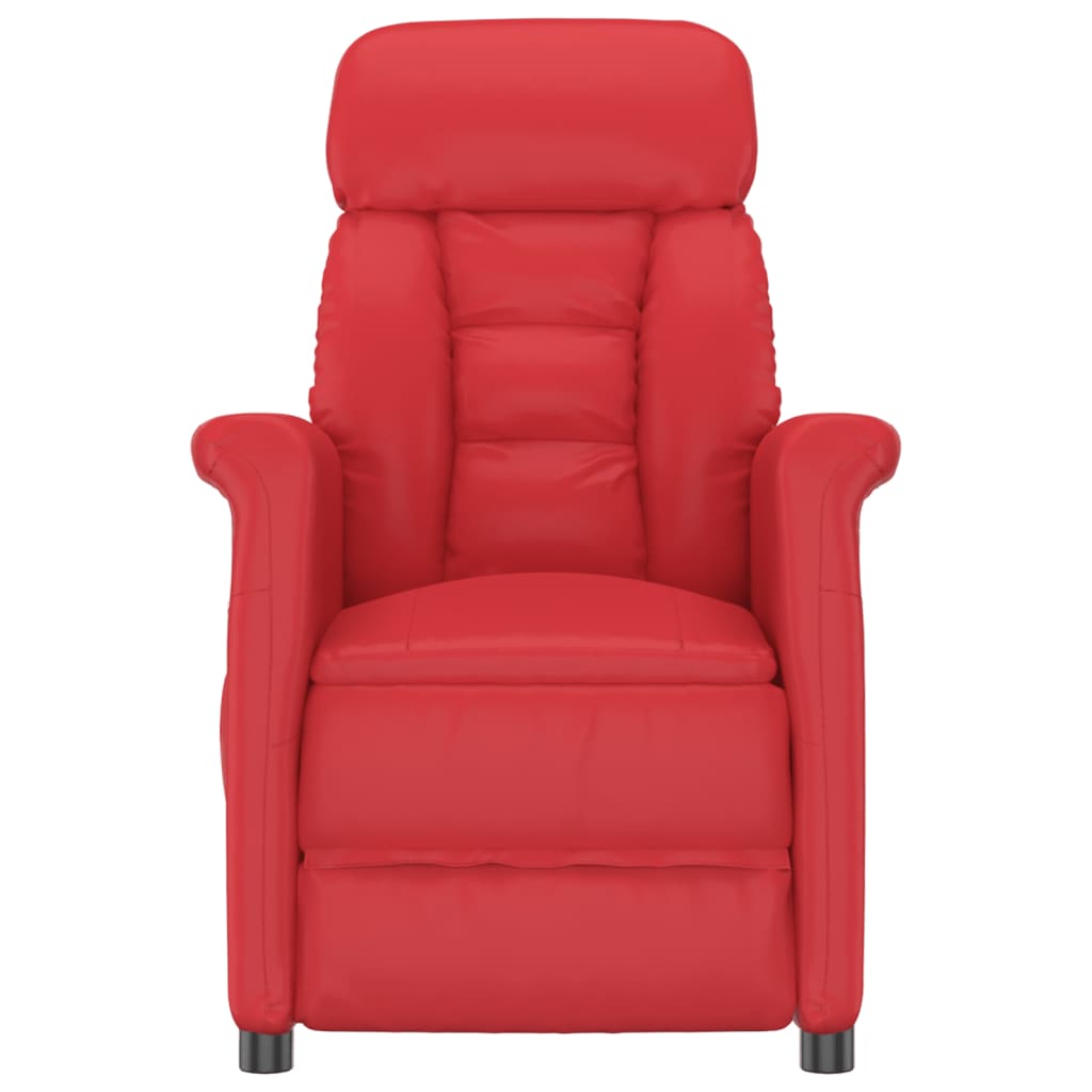 vidaXL Cadeira de massagens couro artificial vermelho