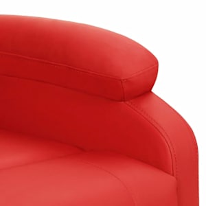 Zvedací masážní křeslo červené umělá kůže - obrázek 8