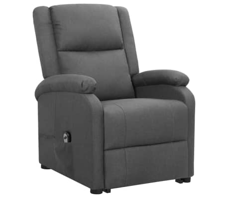 vidaXL Sta-op-stoel stof donkergrijs