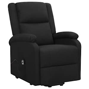 Zvedací křeslo černé textil - obrázek 2