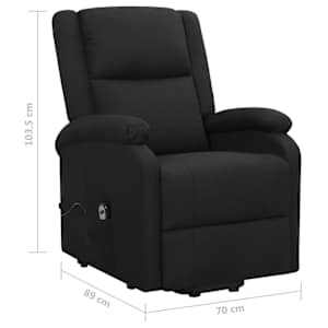 Zvedací křeslo černé textil - obrázek 8