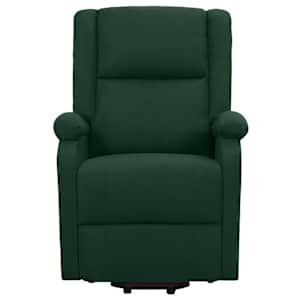 Zvedací křeslo tmavě zelené textil - obrázek 3