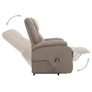 Zvedací křeslo taupe textil - obrázek 5