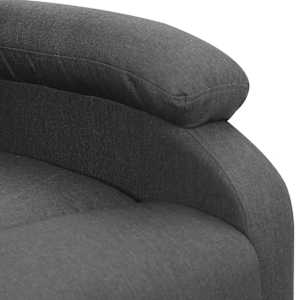 Zvedací masážní křeslo tmavě šedé textil - obrázek 6