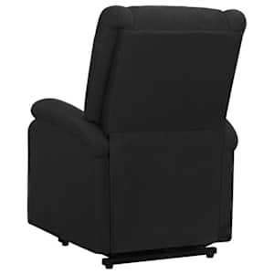 Zvedací masážní křeslo černé textil - obrázek 4