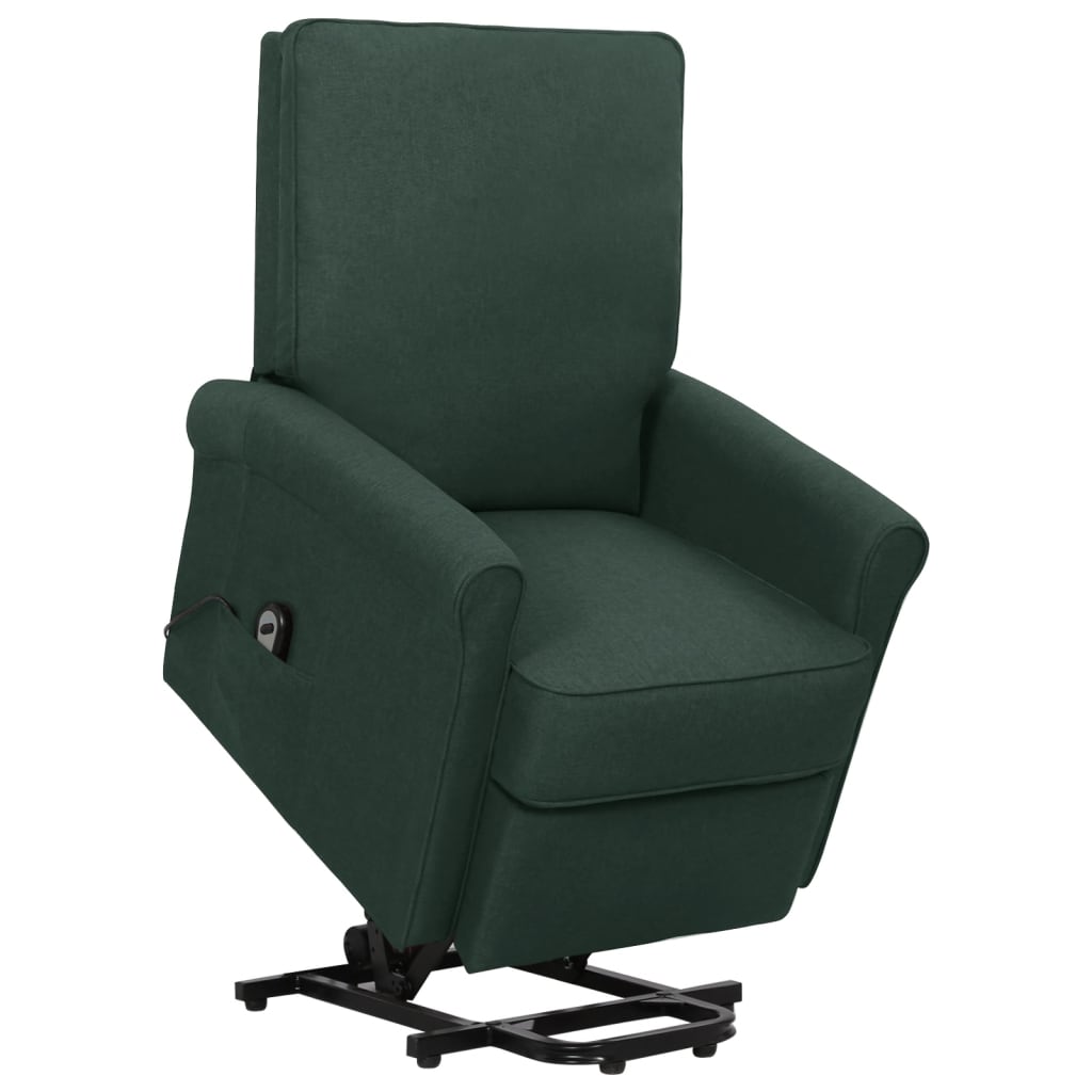 Sessel mit Aufstehhilfe Dunkelgrün Stoff | Stepinfit.de