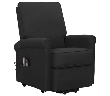 vidaXL Fauteuil de massage Noir Tissu