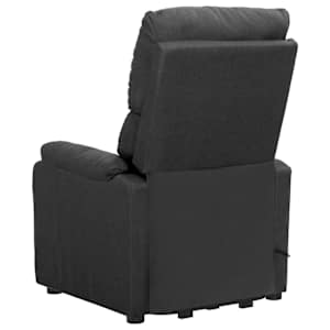 Zvedací křeslo tmavě šedé textil - obrázek 4