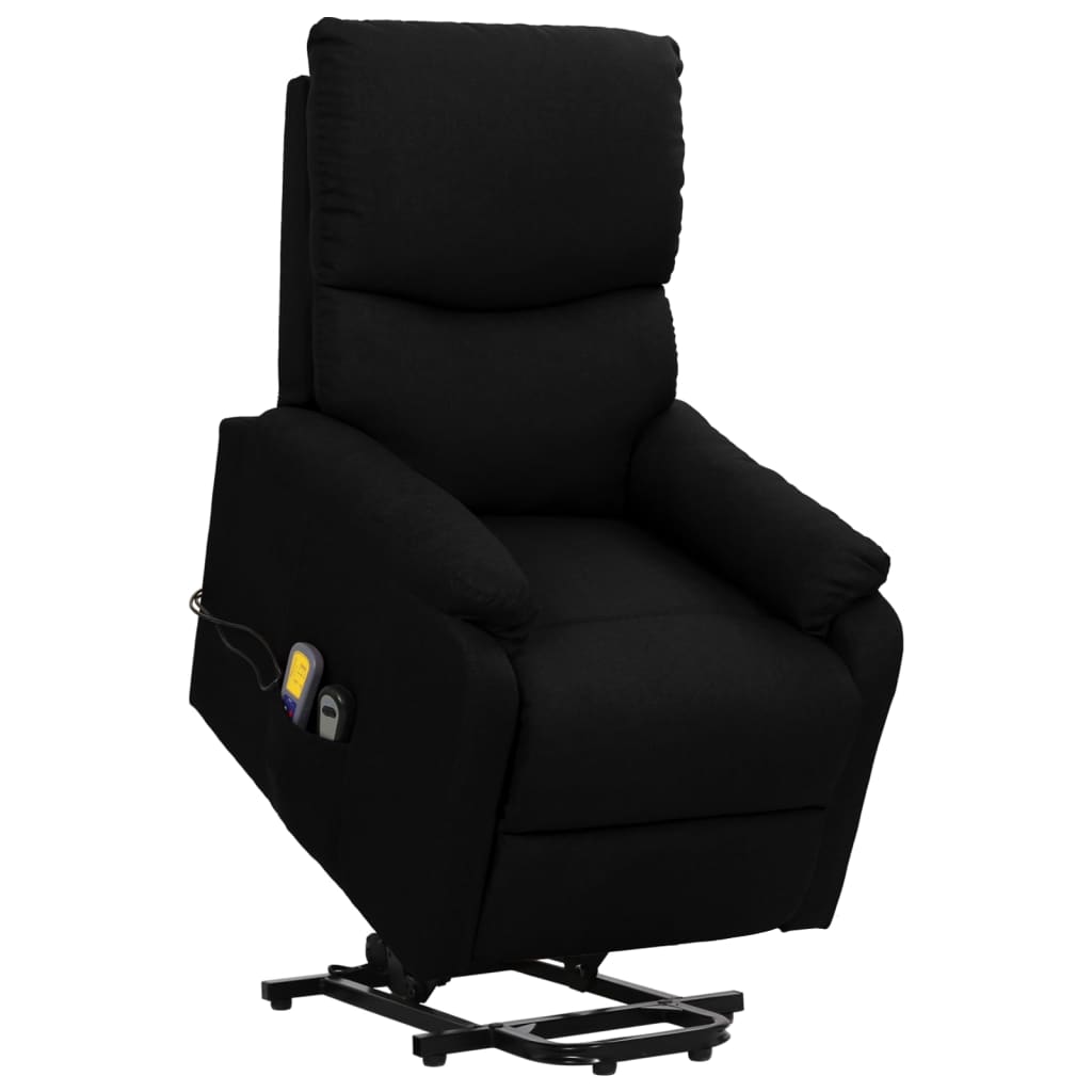 vidaXL Fauteuil de massage inclinable Noir Tissu