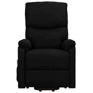 Zvedací masážní křeslo černé textil - obrázek 3